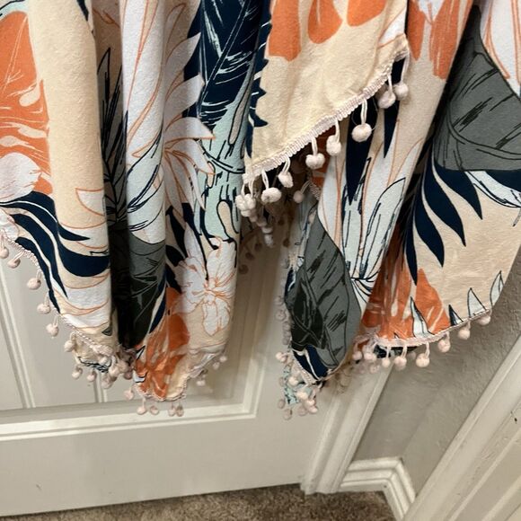 Goa Beachwear by Japna Womens Floral Tropical Maxi dress Size L Beach Cruise - Picture 8 of 9